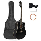 ZUN 41in Full Size Cutaway Acoustic Guitar 20 Frets Beginner Kit for Students Adult Bag Cover Wrench 29728754
