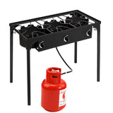 ZUN Outdoor Camp Stove High Pressure Propane Gas Cooker Portable Cast Iron Patio Cooking 15455210