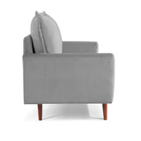ZUN 57.1” Upholstered Velvet Sofa Couch, Modern Craftsmanship Seat with 3-Seater Cushions & Track Square B082111412