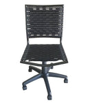 ZUN Bungee Task Office Chair Armless With Black Coating B091119808