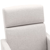 ZUN Modern Upholstered Rocker Nursery Chair Plush Seating Glider Swivel Recliner Chair, Tan PP297876AAT