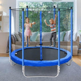 ZUN 8FT Trampoline with Safety Enclosure Net,Heavy Duty Jumping Mat Spring Cover Padding for Kids W28580653
