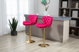 ZUN COOLMORE Bar Stools with Back and Footrest Counter Height Dining Chairs 2PC/SET W39557442