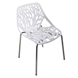 ZUN Modern Set of 4 Birds Nest Dining Side Chairs, Stackable Chairs with NonSlip Foot Pads for Indoor W2181P160698