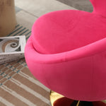 ZUN 360 Degree Swivel Cuddle Barrel Accents, Round Armchairs with Wide Upholstered, Fluffy Fabric W1539P147084
