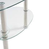 ZUN Dual Fishtail Style Tempered Glass Coffee Table clear 40751609