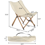 ZUN Folding Outdoor Camping Chair, Portable Stool for Fishing Picnic BBQ, Ultra Light Aluminum Frame 02126678