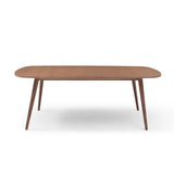 ZUN 86.61inch Modern mid-Century Dining Table Rectangular Table Walnut Color W876124440