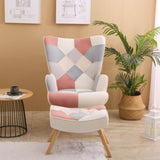 ZUN Accent Chair with Ottoman, Living Room Chair and Ottoman Set, Comfy Side Armchair for Bedroom, W56141239