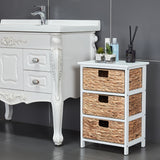 ZUN White Nightstand with 3 Drawers, Bedside Tables for Hallway, Accent End Table Bedroom,Dresser 28619803