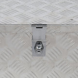 ZUN 30" Elegant 5-Strips Pattern Aluminum Toolbox Silver 70391005