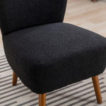 ZUN 22.50''W Boucle Upholstered Armless Accent Chair Modern Slipper Chair, Cozy Curved Wingback W1298141643