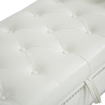 ZUN L8118 PU leather sofa stool-White W30865328