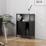 ZUN Metal Filing Cabinet With moving sliding doors and adjustable shelves,Steel Storage Cabinets for W1666103123