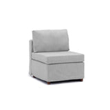 ZUN Modern Fabric Linen Middle Module for Modular Sofa Sectional Sofa Couch Accent Armless Chair, W1439118855