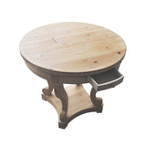 ZUN Curved Legs Farmhouse Style Small Size Round Dining Table End Table Side Table Coffee Table for W1435127092