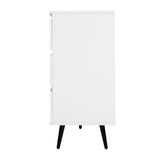 ZUN Living Room Sideboard Storage Cabinet White High Gloss with LED Light, Modern Kitchen Unit Cupboard W132166385