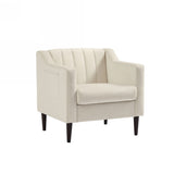 ZUN Modern Upholstered Tufted Accent Chair, Velvet Fabric Single Sofa Side Chair,Comfy Barrel Club W1708110911