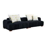 ZUN 103.9" Modern Couch Corduroy Fabric Comfy Sofa with Rubber Wood Legs, 4 Pillows for Living Room, WF309991AAB