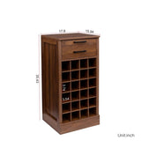 ZUN brown walnut color modular 24 wine bar cabinet Buffet Cabinet W1778133401