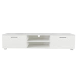 ZUN White TV Stand for 70 Inch TV Stands, Media Console Entertainment Center Television Table, 2 Storage W33129218