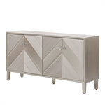 ZUN U_Style Light Luxury Style Cabinet with Fraxinus Mandschuric Solid Wood Veneer, Adjustable, Suitable WF311380AAG