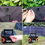 ZUN 100W 18V Solar Panel,Foldable Solar Charger with 5V USB 18V DC Output Compatible with W104156897