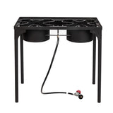 ZUN Outdoor Camp Stove High Pressure Propane Gas Cooker Portable Cast Iron Patio Cooking 01255491