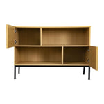 ZUN Sideboard Buffet Cabinet, Modern Accent Cabinet with Wavy Grain Door, Console Table with Storage for W1785118916