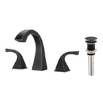 ZUN 2-Handle Bathroom Sink Faucet with Drain, Oil Rubbed Bronze W122465398