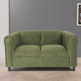ZUN Green Suede Loveseat Sofa for Living Room, Modern Décor Love Seat Mini Small Couches for Small B124142408