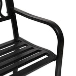 ZUN 50" Outdoor Welcome Backrest Cast Iron&PVC Bench 27571420