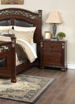 ZUN Bedroom Furniture Traditional Look Unique Wooden Nightstand Drawers Bed Side Table Cherry HSESF00F5486