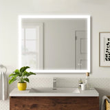 ZUN 40x32 Inch LED Bathroom Mirror, Bathroom Vanity Mirror with Lights, Backlit and Front Lighted Mirror W156267467