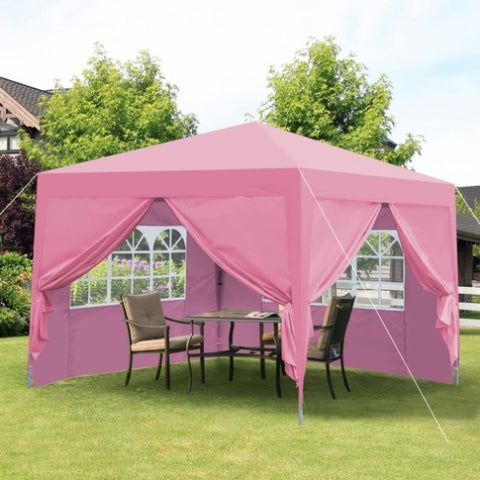 ZUN Outdoor 10 x 10 Ft Pop Up Gazebo Canopy with Removable, 2 pcs with Zipper,2 pcs 92897527
