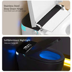 ZUN Smart Toilet with Heated Bidet Seat, toilet with bidet built in, AUTO Open/Close Lid, Feet Sensor T2559P163436