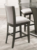 ZUN 2pc Contemporary Counter Height Dining Chair Gray Upholstered Seat and Back Dining Room B011P151404