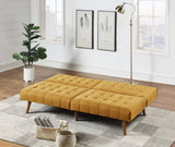 ZUN Mustard Color Modern Convertible Sofa 1pc Set Couch Polyfiber Plush Tufted Cushion Sofa Living Room HS00F8502-ID-AHD