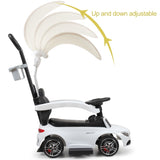 ZUN 3-in-1 Ride on Push Car, Stroller Sliding Walking Car W/ Horn, Music, Under Seat Storage, Parental W2181P155603