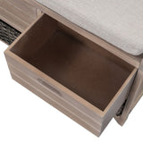 ZUN TREXM Storage Bench with Removable Basket and 2 Drawers, Fully Assembled Shoe Bench with Removable WF199578AAN