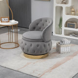 ZUN 360 Degree Swivel Cuddle Barrel Accent Storage Chairs, Round Armchairs with Wide Upholstered, Fluffy W1588130656