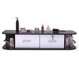 ZUN Wall Mounted Barber Station, Beauty Table with Locking Drawer, Beauty Spa Salon Styling Equipment, W2181P154270