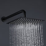 ZUN Combo Set Wall Mounted 10-Inch Square Rainfall Shower Head System Luxury Rainfall Shower Fixtures in W105960135