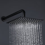 ZUN Combo Set Wall Mounted 10-Inch Square Rainfall Shower Head System Luxury Rainfall Shower Fixtures in W105960135