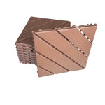 ZUN Plastic Interlocking Deck Tiles,44 Pack Patio Deck Tiles,11.8"x11.8" Square Waterproof Outdoor All W1129127770