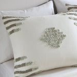 ZUN 3 Piece Cotton Blend Chenille Comforter Set B035128814