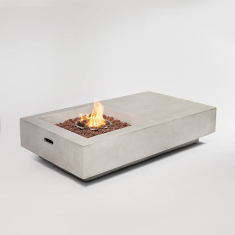 ZUN 60inch Concrete Fire Pit Table W85367025
