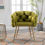ZUN Luxury modern simple leisure velvet single sofa chair bedroom lazy person household dresser stool W117067863
