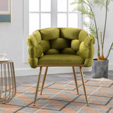 ZUN Luxury modern simple leisure velvet single sofa chair bedroom lazy person household dresser stool W117067863