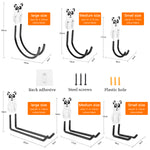 ZUN Self-adhesive non-marking hooks, strong rotatable hooks for garage storage, garden,skateboards, 93614419
